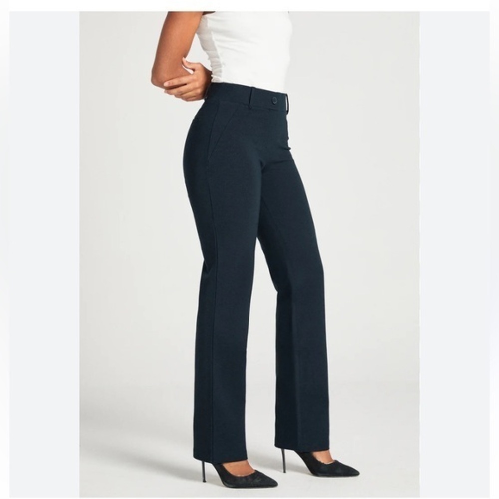 Betabrand Classic Black high waisted yoga dress pants in size 2Xlg